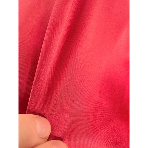 Zara Red Satin Christmas Dress Plus Size XXL One Sleeve Mini - Picture 7 of 13